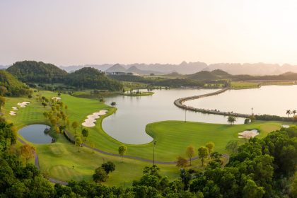 Aerial view of Royal Golf in Ninh Binh