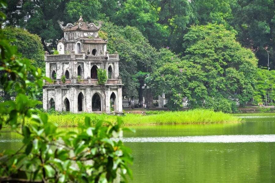 Unwind Beside Hoan Kiem Lake at Golden Hour