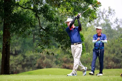 playing golf at BRG Kings Island Golf Resort - vietnam golf packages